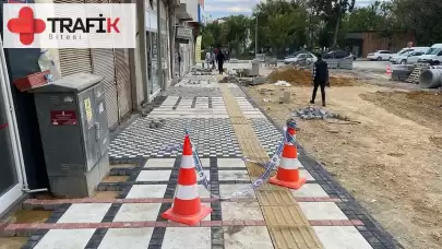 Keşan Belediyesi Kaldırımlarda Yaşanan Hırsızlık Olayını Kınadı, Onarım Çalışmaları Başladı