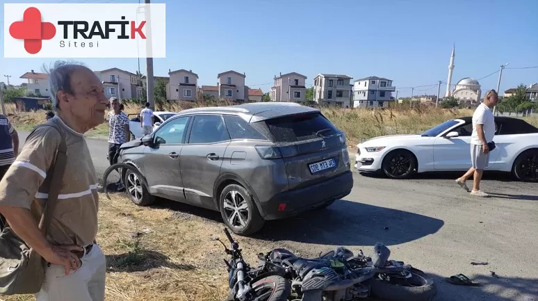 Marmaraereğlisi'nde Otomobil ile Motosiklet Çarpıştı: Motosiklet Sürücüsü Hafif Yaralandı