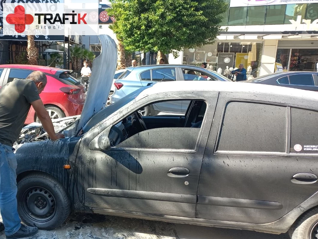 Düzce'de seyir halindeki araçta yangın çıktı, sürücü son anda kurtuldu!